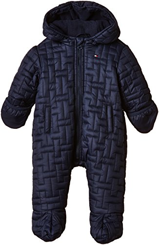 Tommy Unisex Baby Skisuit Long Sleeve Snowsuit, Blue (Navy), 6-9 Months (Manufacturer Size:74)