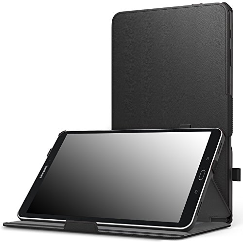 MoKo Samsung Galaxy Tab A 10.1 Hülle - MoKo Slim-Fit PU Leder Schutzhülle Smart Case mit Stift-Schleife / Standfunktion und Auto Sleep / Wake Up Funktion für Samsung Galaxy Tab A 10.1 Zoll (2016) Wi-Fi/ LTE T580N / T585N Tablet-PC, Schwarz