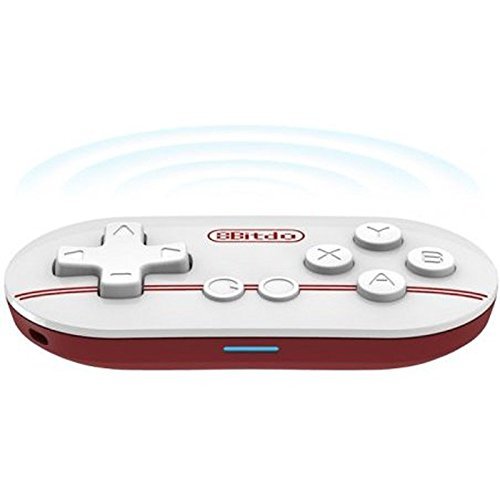 QUMOX 8bitdo FC30 Z  ro Bluetooth Controlador Gamepad para iOS Android Windows Mac  Rojo
