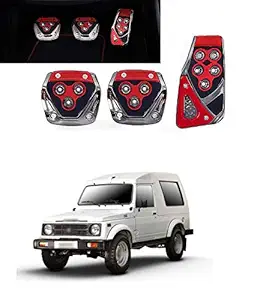 PRIKNIK Anti-Skid Car Pedals(Manual Shift) 3 Pcs Sports kit Pad Covers Set Compatible with Gypsy