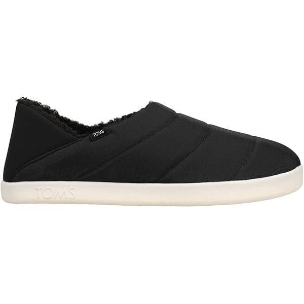 TOMS Ezra Mens 11.5 Black Matte Ripstop Quilted Faux Fur Lined Slippers 10016946 Toms Ezra Slipper - Men main image 4