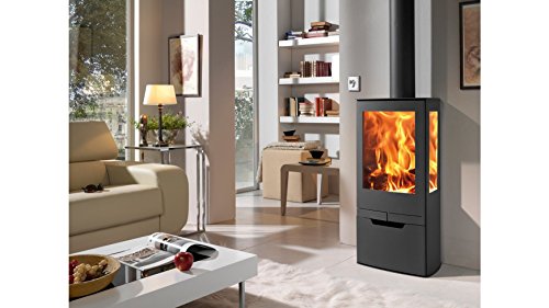 PANADERO Kaminofen Zinc, Stahl, 7,9 kW, 3 Sichtscheiben, Holzfachtür - 2