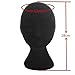 LuckyFine 11' Styrofoam Foam Black Mannequin Head Stand Model Glasses Wig Cap Display
