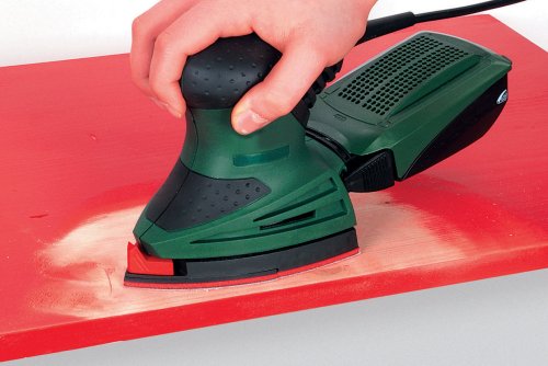 Wolfcraft 1129000 10 Haft-Schleifblätter für Farbe und Lack, Korn 180, gelocht - 2