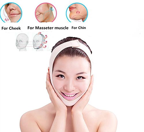 Gesicht Abnehmen Maske, V Gesicht Kinn Wange anheben Maske Gürtel-Band-Bügel, CIDBEST® Abnehmen Wange Schutzmaske, Damen Gesichtsmaske, Anti-Aging & Face Slimming Gesichtsbandage Gesichtsformer - 2