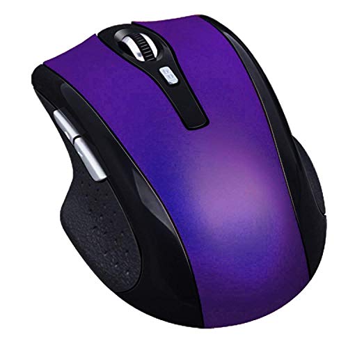 Preisvergleich Produktbild KINGCOO Bluetooth Maus, Geräuschlose USB Wiederaufladbare Ergonomische Drahtlose Bluetooth Gaming Maus 6 Tasten,800 / 1200 / 1600 DPI 3 einstellbare DPI für Laptop Android Tablet (Lila)