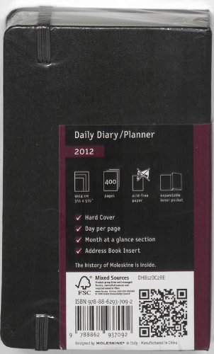 2012 Moleskine Pocket Daily Diary Hard