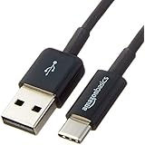 AmazonBasics USB Type-C to USB-A 2.0 Male Cable - 6 Feet (1.8 Meters) - Black