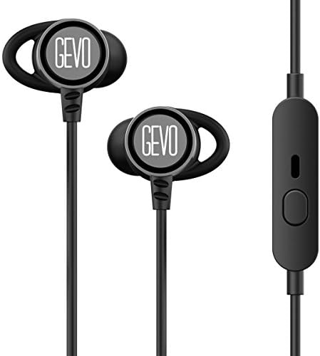 In-ear Headphones, GEVO Noise Insolating Sweatproof Sports Earphones with Remote and Mic for Hands-free calling, Secure Fit for Running, jogging, Workout, Gym, Exercises, Works with iPhone,ipad,Samsung, Nexus, HTC, and More (Grey)