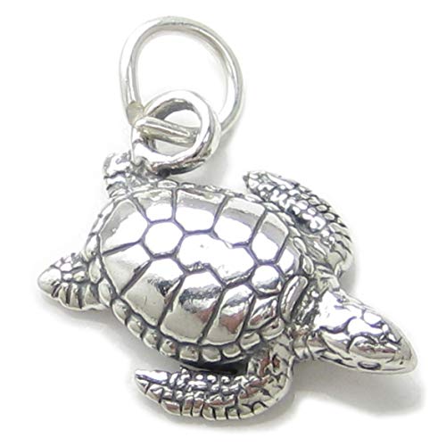 Turtle sterling silver charm .925 x 1 Turtles turtel turtels charms