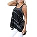 Produktbild IMJONO Weste Frauen Beiläufiges Sleeveless Camouflage Crop Top Tank Shirt Bluse Cami Top(Schwarz,EU-46/CN-5XL)