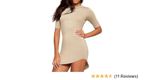high neck mini bodycon dress