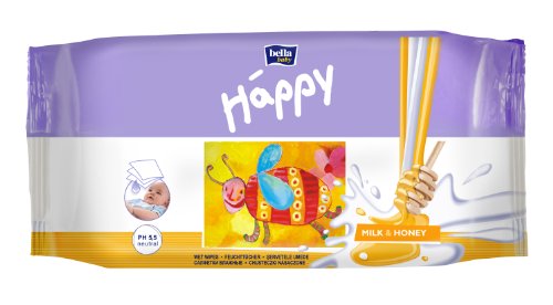 Bella Baby Happy Feuchttücher mit Milch & Honig 6x64 Stck.