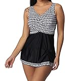 MRURIC☀ Badeanzug Damen sexy Frauen Plus Size Striped Tankini Swimjupmsuit Badeanzug Beachwear Gepolsterte Badebekleidung Mädchen Beachwear Bikinihose Schwimmanzug Schwimmbekleidung