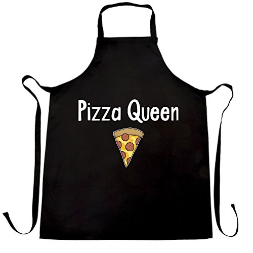 Tim And Ted Pizza Queen One Size Black Chef's Apron
