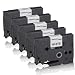 Produktbild 5x Schriftband kompatibel für Brother P-Touch 1830VP P-Touch 1850 CC P-Touch 1850CC P-Touch 1850VP P-Touch 1950VP P-Touch 200 P-Touch 2030VP P-Touch 210E P-Touch 2100VP P-Touch 220 P-Touch 2400 P-Touch 2400E 9mm TZ231