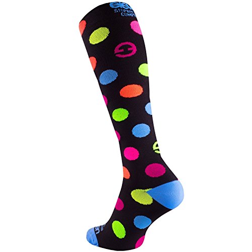 KOMPRESSIONSSOCKE – Punkte Schwarz/Bunt - 3