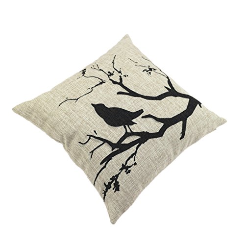 Weimi Dekorativ Kissenbezug Baumwoll Polyester Mix 40x40cm, 50x50cm, 60x60cm (schwarz, 60X60) - 2