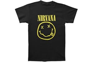 Nirvana Smiley Logo T-Shirt pour Femme Noir