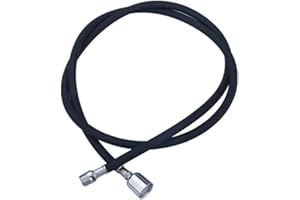 LECREATEKIT Manguera de repuesto de tubo interior de gel de sílice para grifos de cocina extraíbles, colores gris y negro (rosca-negro)