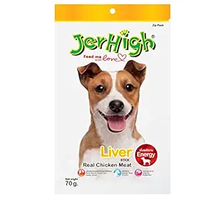 Jerhigh Pure Meat & Great Taste Stick for Dog Liver Browny 70g X 6