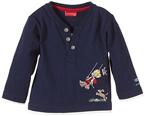 Salt & Pepper Baby Girls 0-24m Plain Crew Neck Long Sleeve T-Shirt