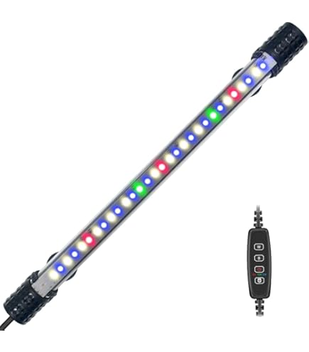 FEDOUR 18 cm onderwater aquariumverlichting, 24/7 modieuze aquariumlamp