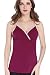 Intimate Portal Women Gaia Nursing Cami Tank Breastfeeding Clothes 2-PK Gray Red Large