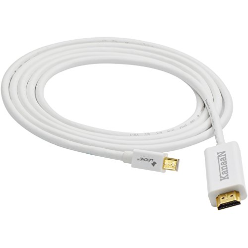 Leicke KanaaN 4K*2K Mini Displayport zu HDMI Kabel 1.8m | Adapter kompatibel mit MacBook Pro Retina, Mac Pro , iMac und Mac Mini | Surface Pro, Surface Pro 2/ Pro 3/ Pro 4 – Surface 3; Surface Book; Surface Docking Stations/ Doc |HDMI 1.4b - 3