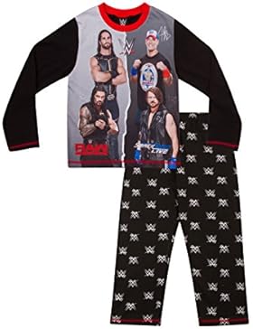 ThePyjamaFactory Jungen Schlafanzug Schwarz Schwarz