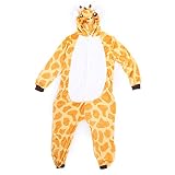 Erwachsene Halloween Kostuem Kigurumi Pyjama Schlafanzug Jumpsuit Giraffe Hausanzug Tieranzug COSMI Karnevalkostuem - 