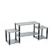 Produktbild Homcom® Fernsehtisch TV Lowboard Ständer Regal Rack mit Ablage 136,5x36x57cm 2 Farben (Grau)