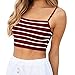 Produktbild Sommer Kurz T-Shirt/Damen Ärmellos Streifen O-Ausschnitt Weste Tops/Dorical Frauen Sleeveless Casual Oberteile Leibchen Blouse Sport, Outdoor Weste(Weinrot,Small)