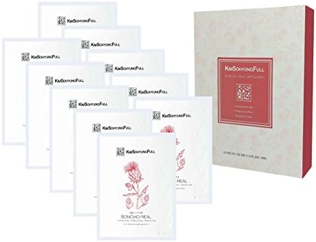 [KimSohyungFull] BONCHO Real Safflower Petals Sheet Mask (23ml x 10 Packets) - Contains 4% Real Natural Safflower Petals, Innovative 3-layer 100% Natural Botanical Sheet, Anti-Aging