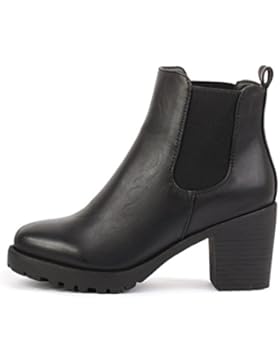 best-boots Damen Plateau Stiefelette Chelsea Boots