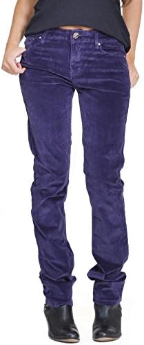 Slim skinny stretchy cords trousers - purple (14)