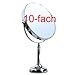 Songmics 10x Bathroom Shaving Mirror Free Standing Tabletop Mirror for Compact Besuty Round 360° Swivel BBM006