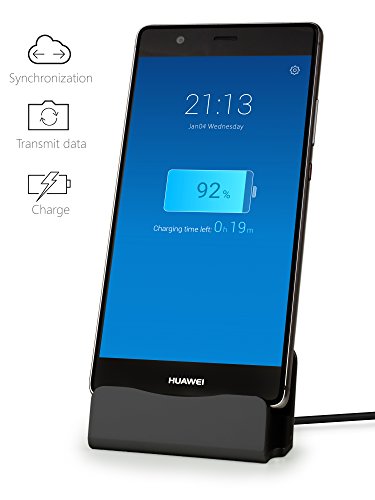 MyGadget Dockingstation Ladestation [USB C] fÃ¼r Android Smartphones - Halterung Dock fÃ¼r z.B. Samsung Galaxy S8, A3, A5 (2017) Huawei P9, P10 - Schwarz