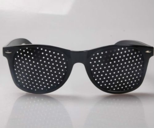 Rasterbrille Lochbrille Pinhole Glasses Nadelöhr für Augentrainer Entspannung Gitterbrille mit