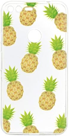 For Google Pixel XL Case [with Free Screen Protector],Kwapo® Ultra Slim Transparent Soft TPU Silicone Back Rubber Bumper Clear Creative Pattern Design Flexible Protector Cover Case for Apple Google Pixel XL - Pineapple