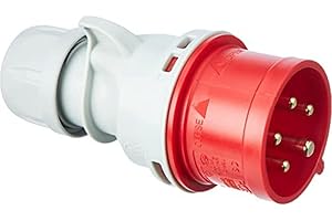Kopp 174601005 CEE Stecker, 5-polig, 16 A, 400 V, rot