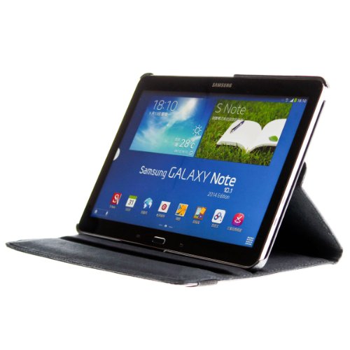 SVS-Trade Samsung Galaxy Note 2014 Edition 360 ° rotierbare Schutz Tasche Smart Cover 10.1 Zoll (Schwarz) - 3