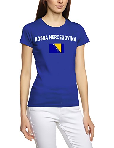 Bosna Hercegovina T-Shirt girly blau, Gr.M