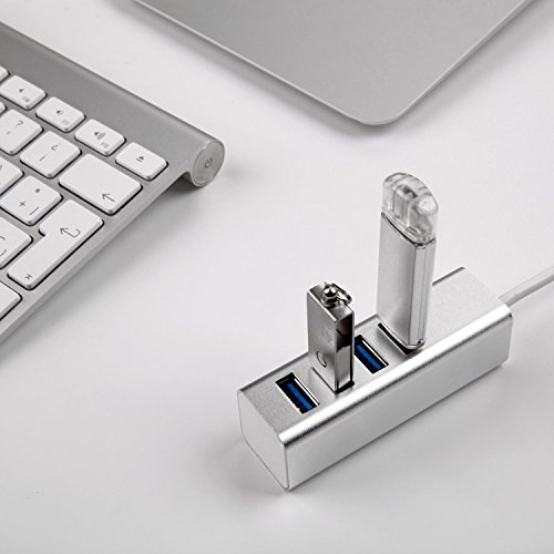 USB Hub, Jelly Comb 4 Port USB 3.0 Hub, Premium Aluminium Superspeed USB 3.0 Datenhub, Silber - 6