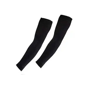 RSM Prime Men's and Women's Cotton UV and Dust/Pollution Protection, Hand Socks (Black Free Size)