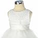 Dressy Daisy Baby Girls' Beaded Satin Tulle Tiered Wedding flower Girl Bridesmaid Dresses Party Dress Size 3 Years Ivory
