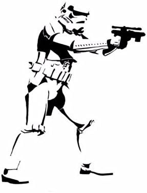 Sticker Decal - Star wars - STORM TROOPER Standing - Car,Van,Truck,Caravan,Motorhome,Lorry,Taxi,Minicab,Automobile Self Adhesive Vinyl Decal Sign
