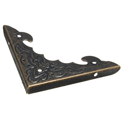 KING DO WAY 12X 55*40*16mm Retro Eckenschutz Kantenschutz Metallecken Deko Für Tisch Schmuckkasten - 3