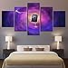 Produktbild mmwin Wohnkultur Leinwand HD Drucke 5 Stücke Haus Blitz Landschaft Wandkunst Modulare Für Wohnzimmer Bilder Kunstwerk Poster