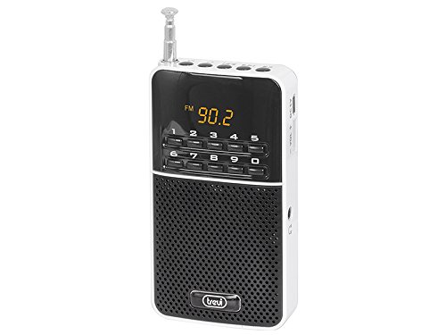 Trevi DR 7300 M Portátil Digital Negro, Color Blanco - Radio (3,5 mm, Litio, Portátil, LED, Digital, Am, FM)